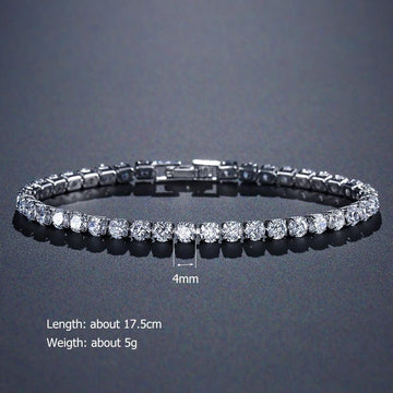 AMAZING Trendy Round AAA+ Cubic Zirconia Simulated Diamonds Tennis Bracelets Bangles for Women - The Jewellery Supermarket